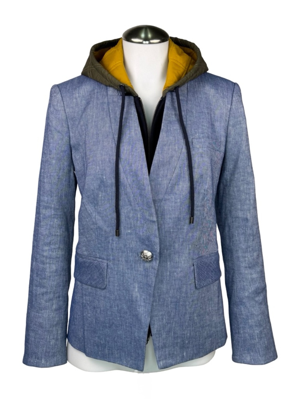 $695 VERONICA BEARD "Fiona" Dickey Blazer Jacket Sz 6 Blue